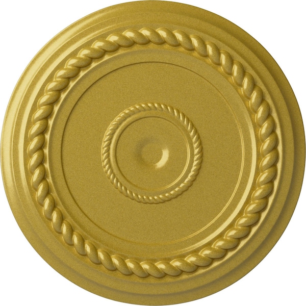 Ekena Millwork Alexandria Rope Ceiling Medallion (Fits Canopies up to 4 5/8"), 19 5/8"OD x 1 1/2"P, Rich Gold CM18ALRGS - main